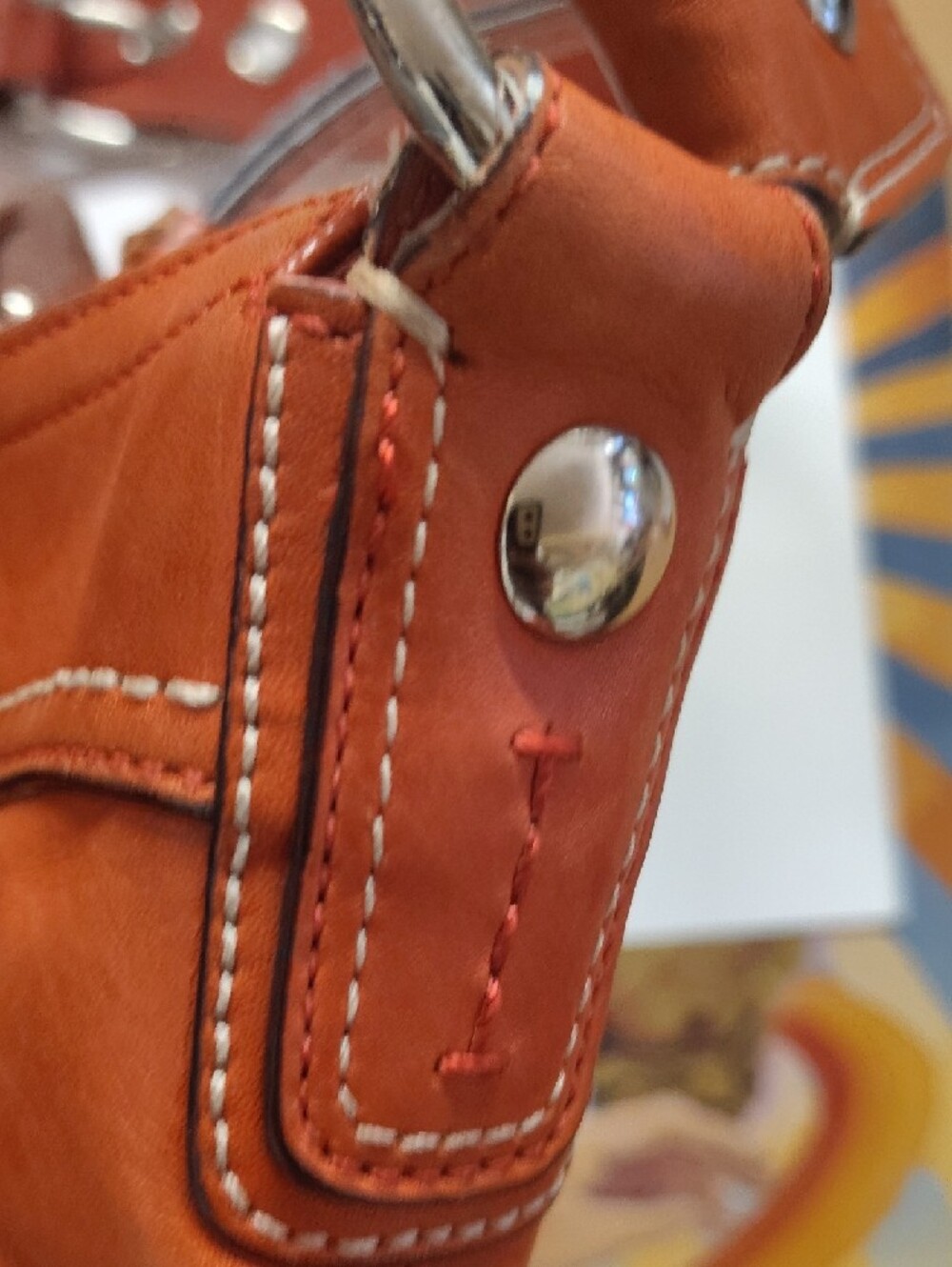 Coach Burnt Orange Leather Shoulder Hobo - Picture 4 of 9